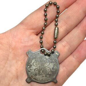 VTG Powerful Pete Pocket Screwdriver Keychain Made USA Shamrock‎ 4-Leaf Clover